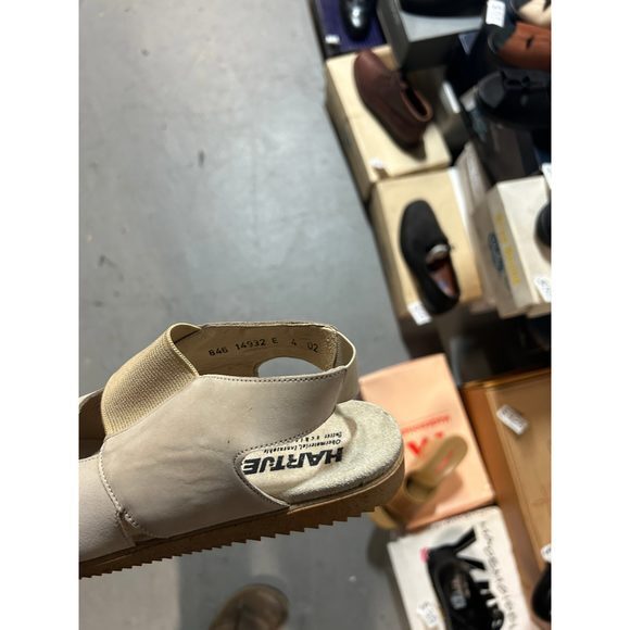 Vintage Hartjes Women's Sling-back Stone Nubuck Sandals 14932‎ - Picture 2 of 4